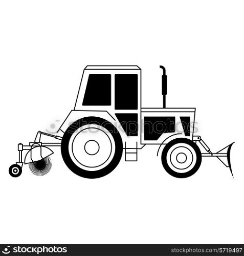 vector illustration with a tractor