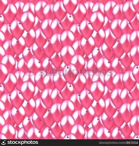 Vector illustration with balloons. Happy Valentine's day Seamless pink pattern.. Vector illustration with balloons. Happy Valentine's day Seamle