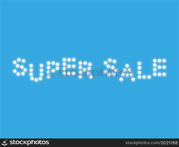 Vector illustration with glowing text Sale . Vector illustration with glowing text Sale. on the blue backgraund.