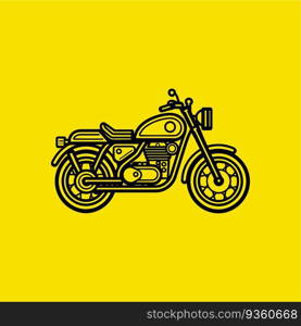 Vector illustration with motorcycle. Vector sketch