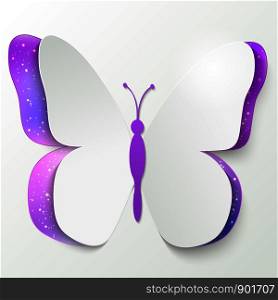 Vector illustration with paper butterfly - eps10
