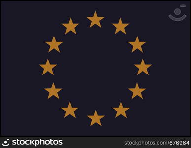 Vector illustrations of European union flag