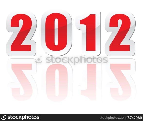 vector illustrations of new year greetings for 2012.