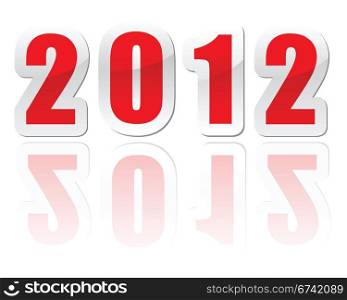 vector illustrations of new year greetings for 2012.