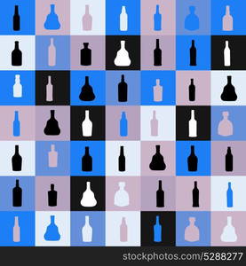 vector illustrationseamless pattern silhouette alcohol bottle