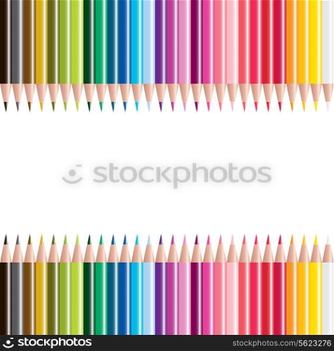 vector illustrationt of colored pencils