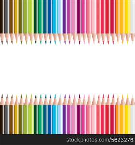vector illustrationt of colored pencils