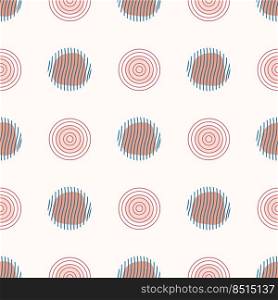 Vector image for use as a print. A pattern of circles of pastel colors for use in textiles