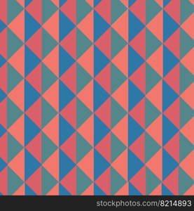 Vector image for use in packaging paper design or as a background. A pattern of multicolored triangles in an abstract style