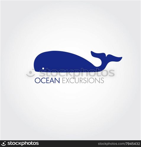 Vector image of a big whale. Whale logo for your buisiness.. Vector image of a big whale. Whale logo for your buisiness