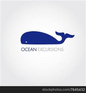 Vector image of a big whale. Whale logo for your buisiness.. Vector image of a big whale. Whale logo for your buisiness