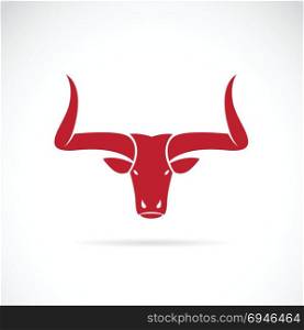 Vector image of a bull on white background