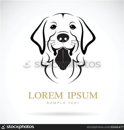 Vector image of a dog (golden retriever) on white background