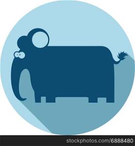 Vector image of a flat Elephant icon