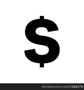 Vector image of a flat, isolated icon dollar sign. Currency exchange dollar. United States dollar sign stock illustration