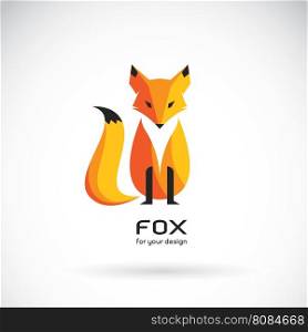 Vector image of a fox design on a white background, Vector fox for your design. Animal Logo.