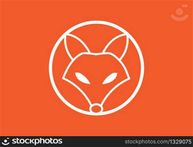 Vector image of a fox design, Vector illustration. Animal Logo.