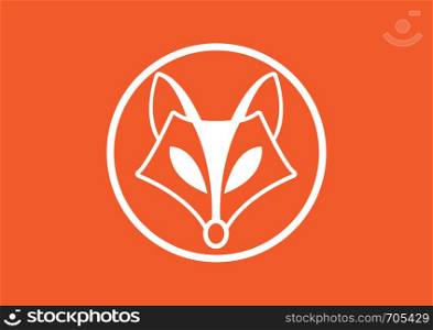 Vector image of a fox design, Vector illustration. Animal Logo.