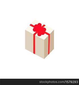 vector image of a gift box on a white background