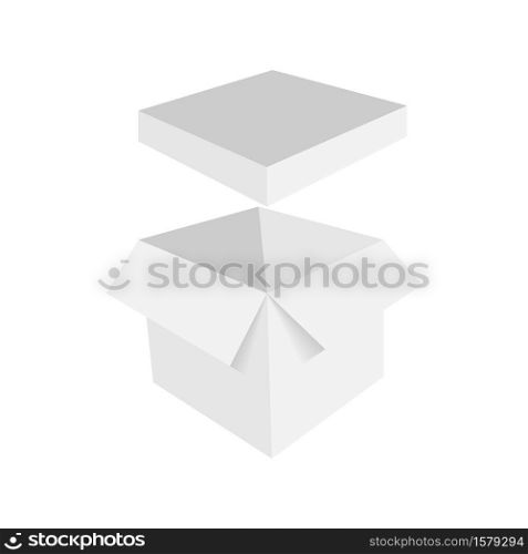 vector image of a gift box with an open lid