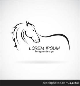 Vector image of a horse design on white background, Horse Logo. Wild Animals. Vector illustration.