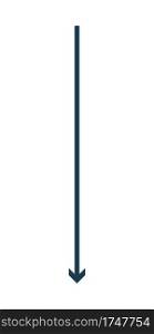 vector image of a long vertical down arrow