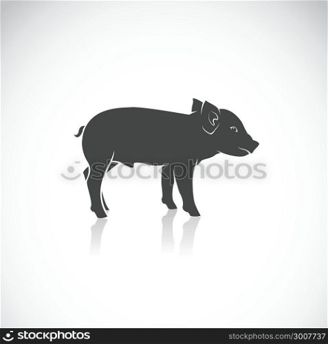 Vector image of a piglet on white background