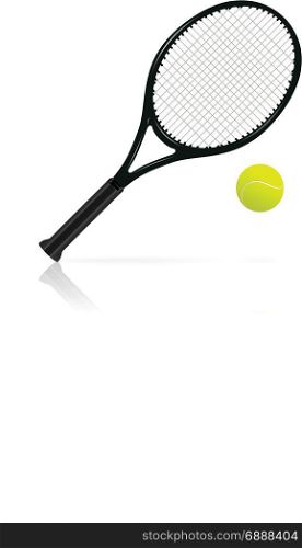 Vector image of a realistic Tennis equipment