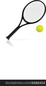 Vector image of a realistic Tennis equipment