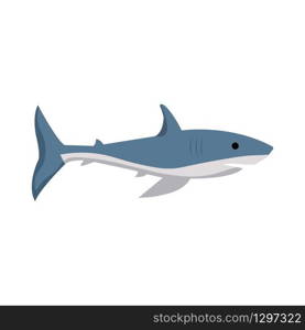Vector image of a shark on a white background