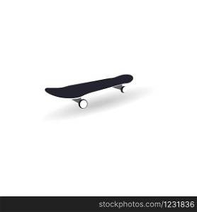 Vector image of a skateboard on a white background