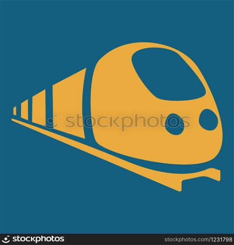 vector image of a train in a modern style