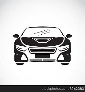 Vector image of an car design on white background, Vector car logo for your design.