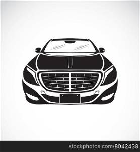 Vector image of an car design on white background, Vector car logo for your design.