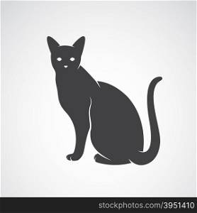 Vector image of an cat on a white background. Silhouette
