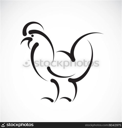 Vector image of an chicken design on white background. / Vector chicken for your desig. / Cock
