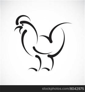 Vector image of an chicken design on white background. / Vector chicken for your desig. / Cock