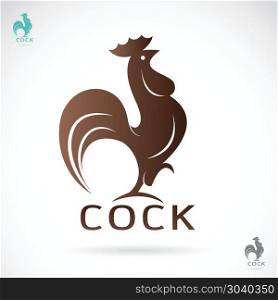 Vector image of an cock design on white background