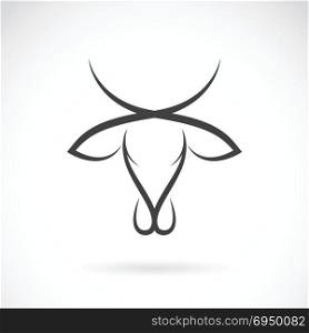 Vector image of an cow head design on white background
