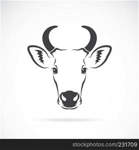 Vector image of an cow head on white background