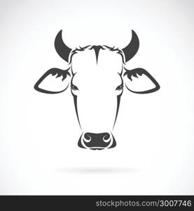 Vector image of an cow head on white background