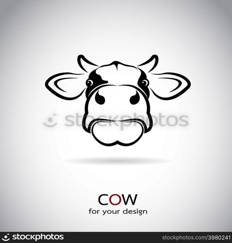 Vector image of an cow head on white background