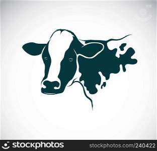 Vector image of an cow on white background