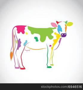 Vector image of an cow on white background