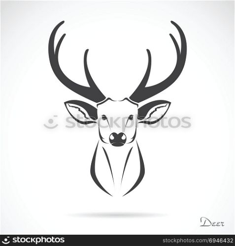 Vector image of an deer head on a white background