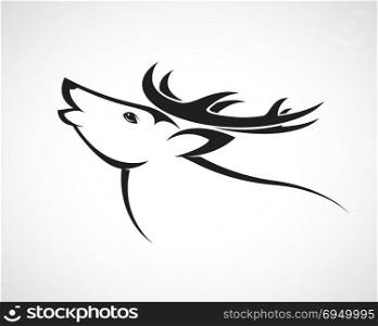 Vector image of an deer head on a white background