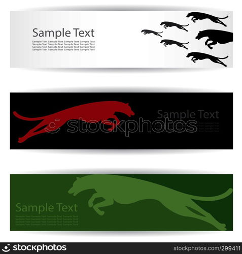 Vector image of an dog banners .