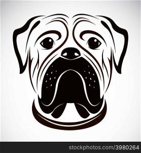 Vector image of an dog (bulldog) on white background