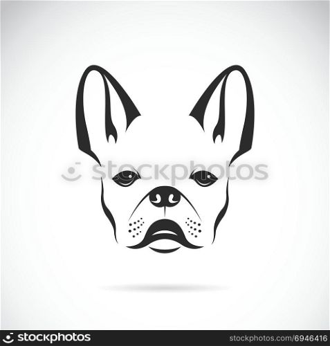 Vector image of an dog (bulldog) on white background
