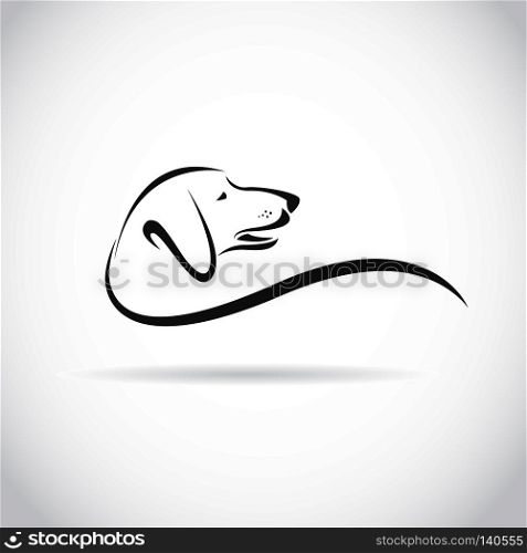 Vector image of an dog (Dachshund) on white background